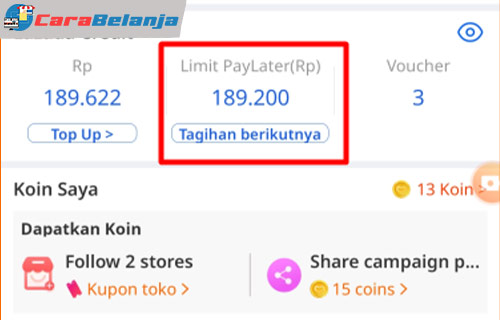 Fitur Lazada Paylater
