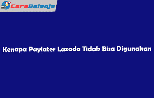 Kenapa Paylater Lazada Tidak Bisa Digunakan