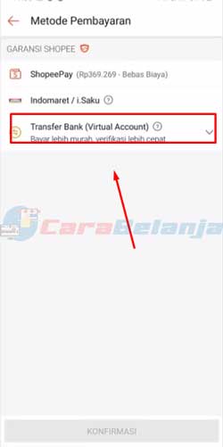 6 Klik Bank Transfer